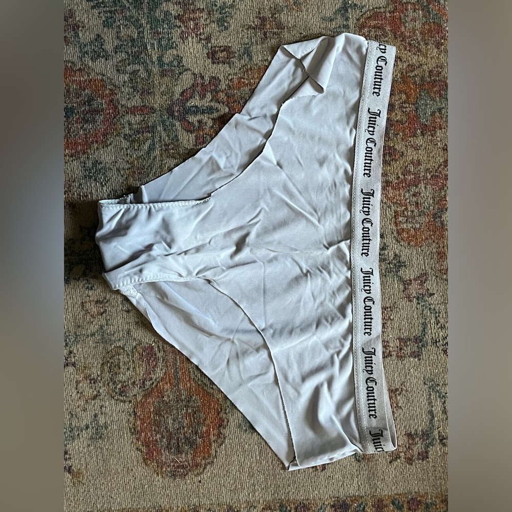 Juicy Couture Small underwear womens. Light gray color, good condition.